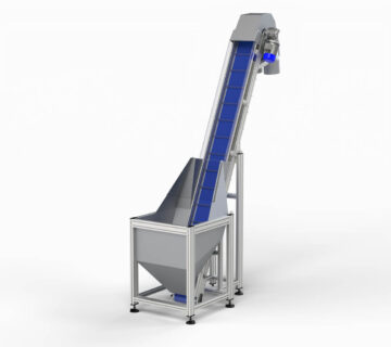 Nastro elevatore con tramoggia sitecal